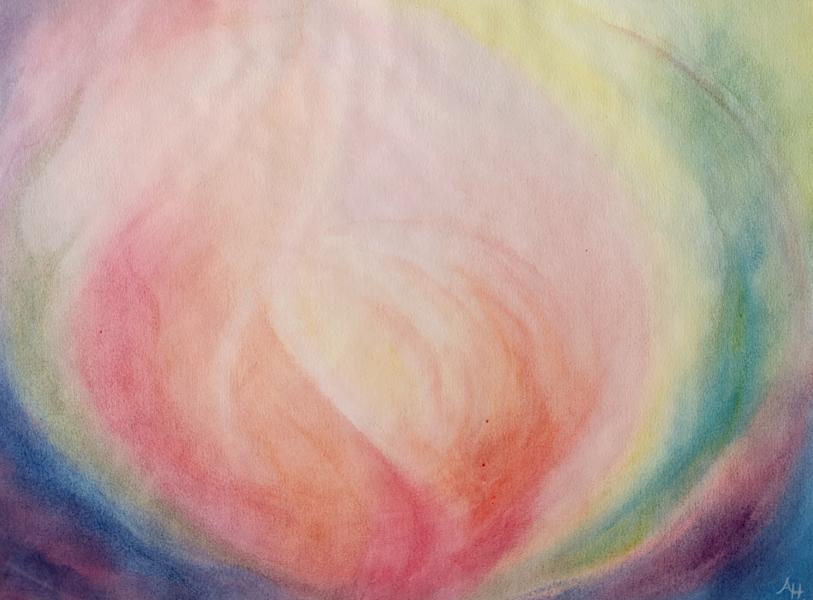 Aquarellbild - Innerer Raum